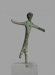 etruschi - Statuetta votiva maschile bronzo Prato